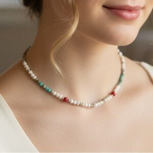 LUXURY Choker Necklace TURQUOISE STERLING SILVER 925 neutral y2k vintage